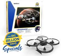 Udi RC U818A 2.4GHz Rc Drone with HD Camera (720P) - 4Ch (6 Axis)(Black)(Flipkart)