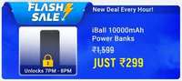 FLASH SALE 7PM-8PM | iBall 10,000 mAh Power Banks @ 299
