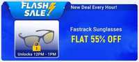 FLASH SALE 12PM-1PM | Flat 55% Off on Fastrack Sunglasses