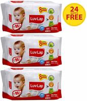 Luvlap Paraben Free Baby Wet Wipes With Aloe Vera - 3 Packs (216 Wipes + 24 Wipes Free)