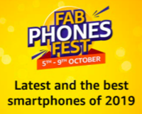 Amazon Fab Phone festival 5-9 October (10% off with HDFC, BOB, YES bank cards)