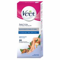 Veet Full Body Waxing Kit for Sensitive Skin, 20 strips  Rs.114 