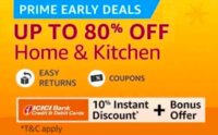 Amazon Home & Kitchen Extra 750 Cashback + 10% off via ICICI Bank Cards + Bonus Offer | 13-17 Oct