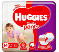 Huggies Wonder Pants Diapers, Medium (Pack of 76)