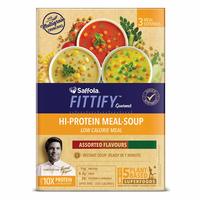 [again]Saffola FITTIFY Gourmet Hi-Protein Meal Soup, Assorted Flavours, 3 x 53 g