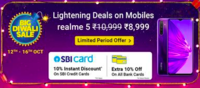 Flat 10% discount via SBI Credit Card+ Additional 10% discount via Any Bank Card on Mobiles [Realme 5/Redmi 7S at ₹7199 only]