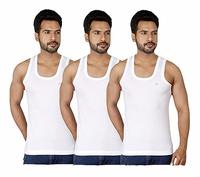 Dixcy Josh Men's Cotton Sleeveless Vest - Set of 3