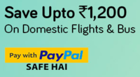 Save Upto 1200₹ on Domestic Flights When you pay using PayPal (Every Thu & Fri)