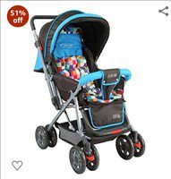 LuvLap Sunshine Stroller/Pram, with Mosquito net, for Newborn Baby/Kids, 0-3 Years