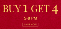 Myntra Flash sale - Buy 1 Get 4 free |  (Valid till 8PM)
