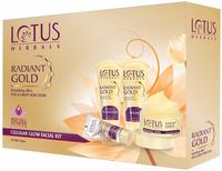 Lotus Herbal Radiant Gold Cellular Glow Facial Kit, 170g