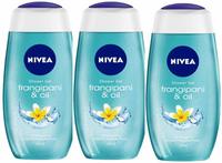 Nivea Frangipani and Oil Shower Gel, 250ml (Pack of 3)