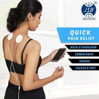 JSB HF61 Body Massager for Pain Relief Electric Pulse Nerve Stimulator Machine for Muscle Toning and Slimming (White/Blue)