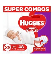 Huggies Wonder Pants Extra Small Size Diaper Pants Combo Pack of 2, 24 Counts Per Pack (48 Counts) 