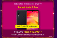 Redmi Note 7 Pro 1000 Off on Prepaid + 10% Off via SBI Cards | 21-25 Oct