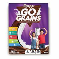 Manna Go Grains - Multigrain Instant Drink Mix - 400g Pack (Chocolate Flavour)