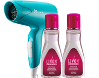 Livon Hair Serum, 100 ml (Pack of 2) with Syska Hair Dryer