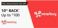 Flat 10% cashback  up to INR 100 using Amazon Pay UPI on Nearbuy 