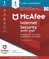 McAfee Internet Security (Windows / Mac / Android / iOS) - 1 User, 1 Year (Email Delivery in 2 hours- No CD)