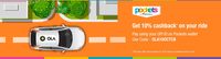 10% cashback on ola ride*