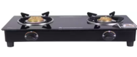 Wonderchef Ruby Black 2 Burner Glass Glass Manual Gas Stove  (2 Burners)