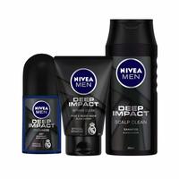 Nivea Deep Impact Roll On, 50ml and Face Wash, 100ml with Shampoo, 250ml @299