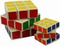 Magic 3x3x3 Puzzle Cube (Pack Contain 2 Pcs Medium + 1 Small)