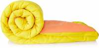 Solimo Microfibre Reversible Comforter, Single (Peach Pink & Cheery Yellow, 200 GSM) 