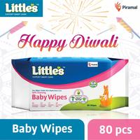 Little's Soft Cleansing Baby Wipes with Aloe Vera, Jojoba Oil and Vitamin E (80 Wipes)