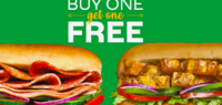 Subway World Sandwich Day : Buy one Get one Free 