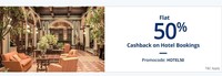 Flat 50% off {up to rs 1000} on hotel booking 