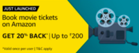 Amazon Movie Ticket Offer - Get 20% back upto 200 on booking Movie tickets on Amazon website