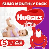 Huggies Wonder Pants Diapers Sumo Pack, Small (258 Count)