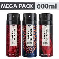 Wild Stone Ultra Sensual+ Red+Legend Combo Deodorant Body Mist  -  For Men