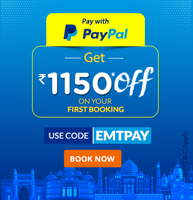 Get 1150 off on flights of 2500 and above via paypal