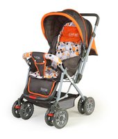 LuvLap Sunshine Stroller/Pram, with Mosquito net, for Newborn Baby/Kids, 0-3 Years (Orange)@2519