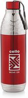 Cello Inox Insulated Plastic Bottle, 600 ml, Red @ 188