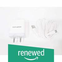 Renewed on Rock Space T9 3.4 Amp (Dual Port Travel Charger for Mobile Phone or Tablet, Cable Included for Android Phones (Micro-USB) Only