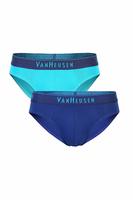Van Heusen Men's Solid Cotton Brief (Pack of 2) (20001_Capri Breeze, Sodalite Blue-M) 