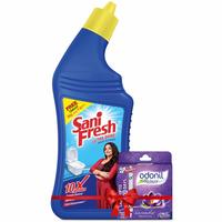 ​​Sanifresh Ultrashine Toilet Cleaner, 1L (Free Odonil 50g) @ ₹89