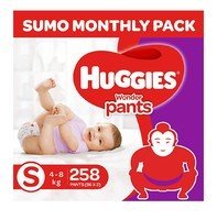 Huggies Wonder Pants Diapers Sumo Pack, Small (258 Count) ( Rs.6.62 per diapers)