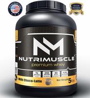 NutriMuscle Premium Whey Protein -5lbs, 76 Serving (Milk Choco-latte) 