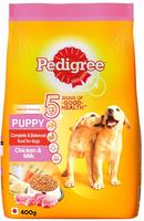 Pedigree Puppy Dry Dog Food, Chicken and Milk, 400g Pack 
