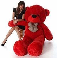 CLICK4DEAL Stuffed Soft Cotton Teddy (Red, 4 Feet) @ 532 :