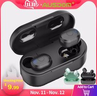  AUSDOM TW01 TWS Wireless Bluetooth Earphone 20H Play Time Wireless Headphone CVC8.0 Noise Cancelling Sport Earbuds With Dual Mic