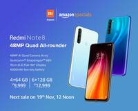 (Live at 12 Noon) Redmi Note 8 starts from Rs.9999 + 10% cashback via HDFC Bank Cards