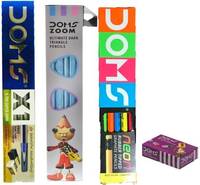 DOMS DOMS ZOOM PENCIL + DOMS X1 PENCIL + DOMS NEON RUBBER TIPPED PENCIL + DOMS EXTRA LONG PENCIL SHARPENERS Pencil @ Rs 207