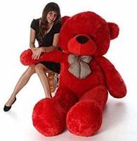 BAck CLICK4DEAL Stuffed Soft Cotton Teddy (Red, 4 Feet) @532
