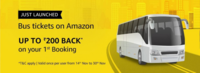 [Just Launched] 20% upto Rs. 200 on Bus Ticket (on 1st Booking) (Valid for Selected Users)