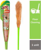 Scotch-Brite No-Dust Fiber Broom (Multi-Purpose, Green)